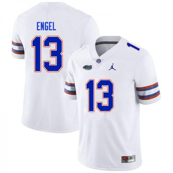 Men #13 Kyle Engel Florida Gators College Football Jersey White